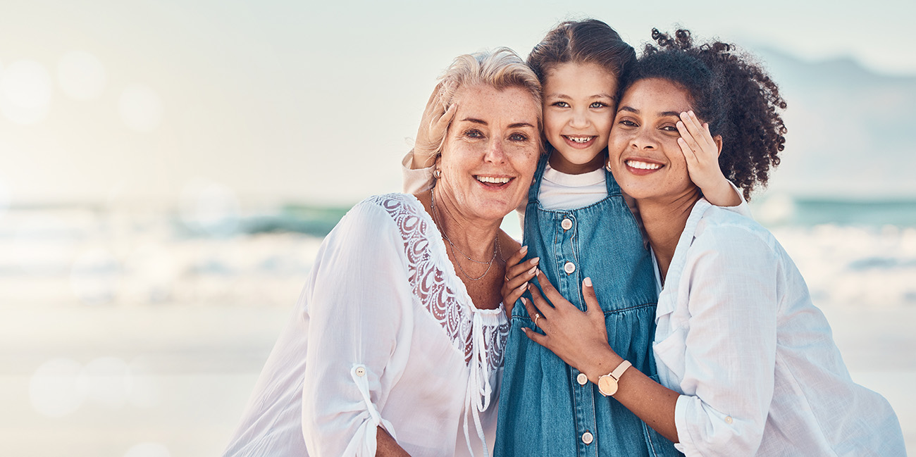 Family on the beach